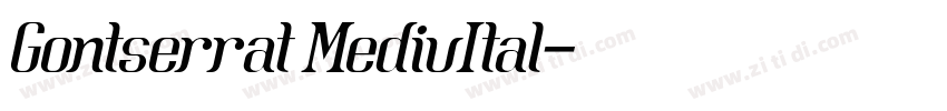 Gontserrat MediuItal字体转换